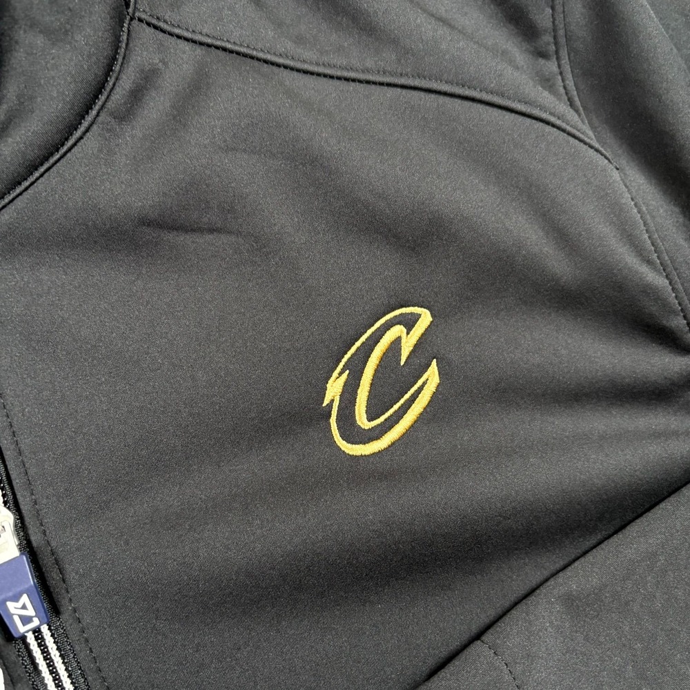Cutter & Buck Evoke Softshell Full Zip‎ Jacket Mens L Black Cleveland Cavaliers - Picture 2 of 9